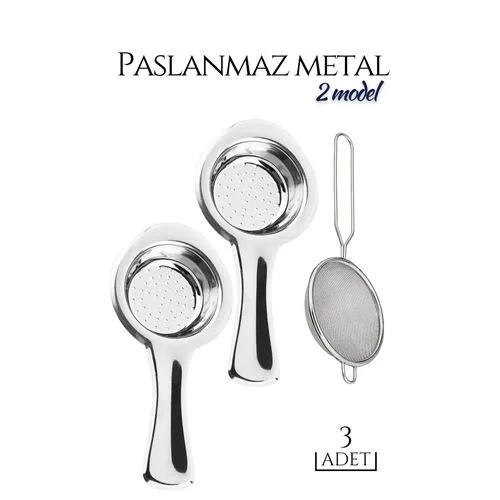 CEYLAN ADAM 3 lü Set Metal Çay Süzgeci Cabrera Design
