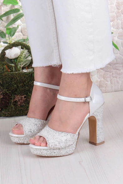 Fort 2280 Jena Platform Taban Yüksek Topuklu Özel Tasarım Kadın Ayakkabı - Resim 2