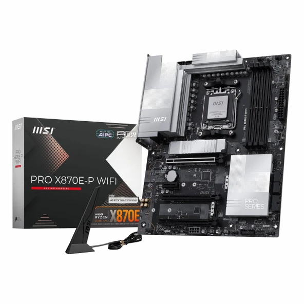 MSI Pro X870E-P WiFi DDR5 (8200MHz)OC M.2 HDMI/USB-C PCIe 5.0 AM5 ATX Anakart ürün görseli