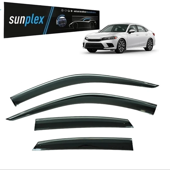 Sunplex Kromlu Cam Rüzgarlığı Honda Civic 2022-2025 ile uyumlu ürün görseli 1