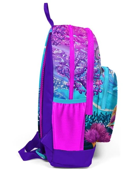 Coral High Kids Pembe Mor Kaplumbağa Desenli Okul Sırt Çantası 23756 - Resim 2