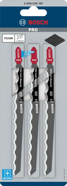 Pro Soft Material T313AW Dekupaj Bıçağı 152 mm 3lü - 1