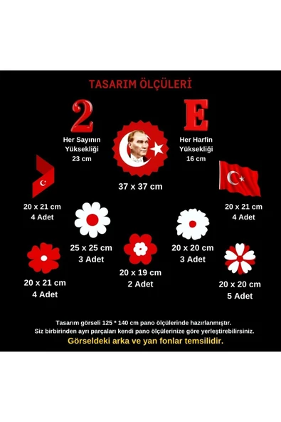 Ti Play29 EKİM CUMHURİYET BAYRAMI PANO SÜSÜ - 2