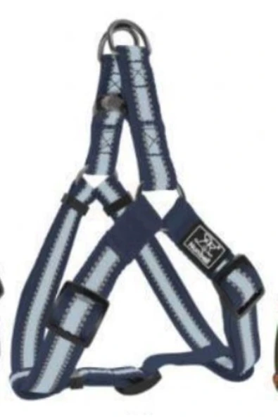 Nunbell Reflektörlü Lacivert Küçük-Orta Irk Köpek Göğüs Tasması S-M (Göğüs: 40 cm - 50 cm) - 1