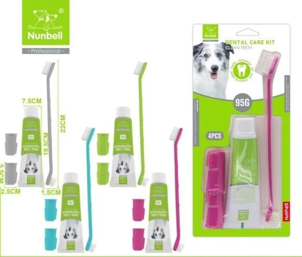 Nunbell Et Tadında Kedi Köpek Diş Temizleme Kiti - Resim 2