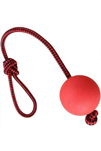 Nunbell Kauçuk Toplu Kordon Halatlı Köpek Oyuncağı 33 cm Top 7,5 155 gr ürün görseli