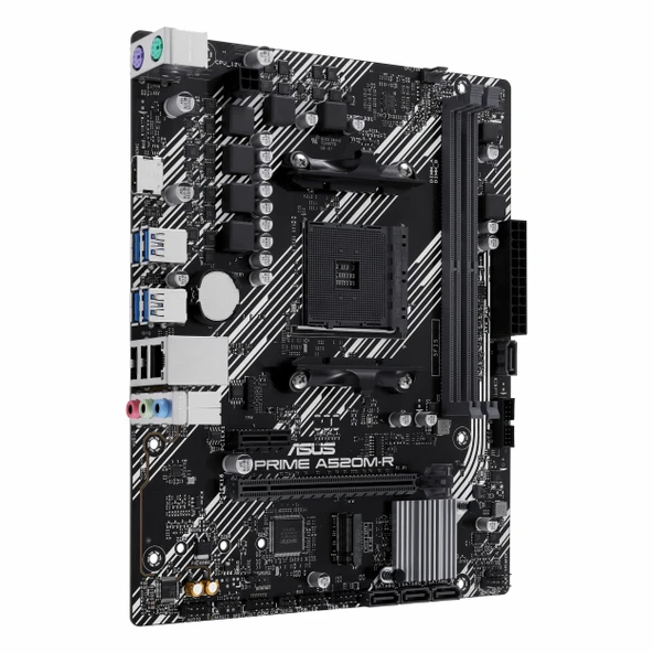 Asus Prime A520M-R DDR4 (5100MHz)OC M.2 HDMI PCIe 3.0 AM4 mATX Anakart - Resim 3