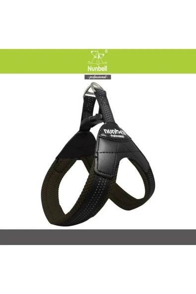 Nunbell Neoprenli, Reflektörlü SİYAH Küçük Irk Köpek Göğüs Tasması (2-4 Kg arası) - 1
