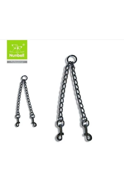 Nunbell Köpek Gezdirme Ikili Zincir 2,5 Cm ürün görseli