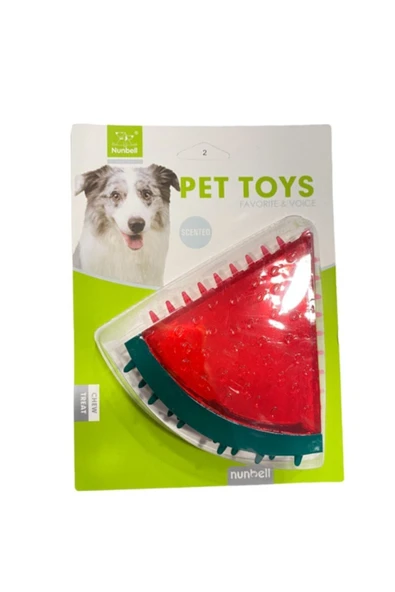 Nunbell Tropik Meyve Aromalı Suda Batmaz Karpuz Köpek Oyuncağı 11 Cm ürün görseli