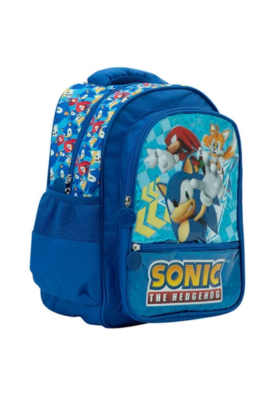sonic li  2+1 bölmeli ilk okul çantası 6-9 yaş - Resim 3