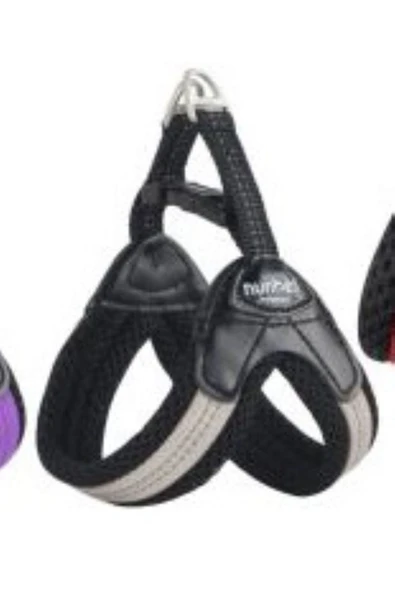 Nunbell Neoprenli, Reflektörlü GRİ Küçük Irk Köpek Göğüs Tasması (2-4 Kg arası) - 1