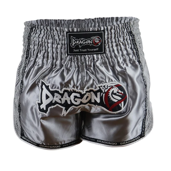 DragonDo MT3076 Shiny Muay Thai Gri Kick Boks Şortu - 1