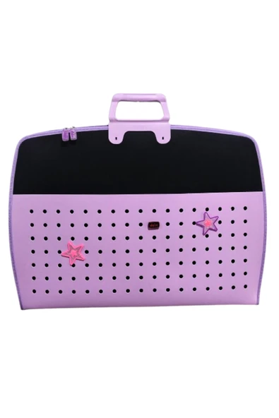 fermuarlı 35x50 resim çantası, proje çantası delikli model  su geçirmez  (38x55 cm) - Resim 2