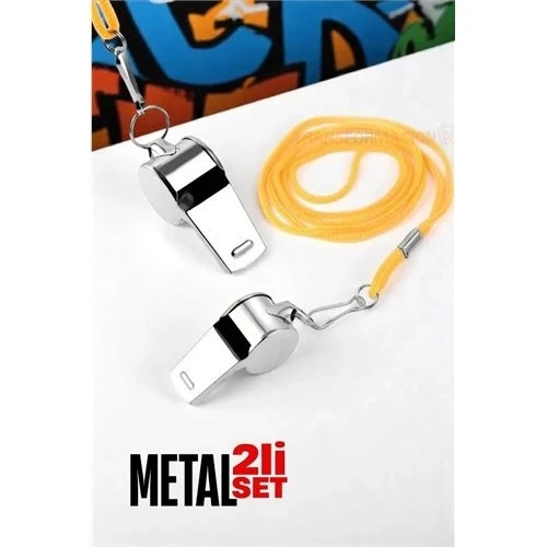 CEYLAN ADAM Metal Düdük - Spor Düdüğü - Hakem Düdüğü Metal Deprem Düdüğü 2 li SET ürün görseli