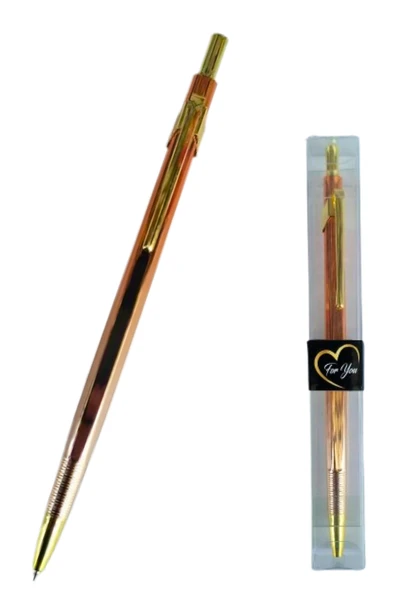 nikelajlı metalik 0,7 mm uçlu kalem kutuda hediyelik 1 adet - Resim 3