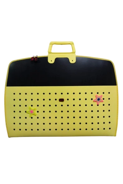 fermuarlı 35x50 resim çantası, proje çantası delikli model  su geçirmez  (38x55 cm) - Resim 4