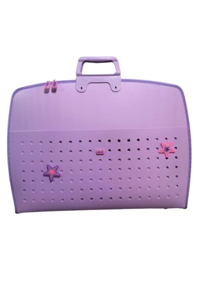 fermuarlı 35x50 resim çantası, proje çantası delikli model  su geçirmez  (38x55 cm) soft - Resim 2