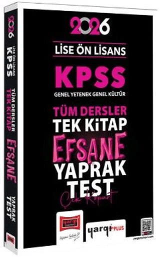 Kpss Lise Önlisans Tüm Dersler Tek Kitap Yaprak Test 2026 ürün görseli 1