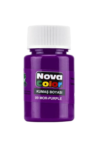 Nova Color Fabric Textile Tekstil Tüp Kumaş Boyası Mor Renk Kıyafet Elbise Çanta Ayakkabı Pantolon Tshirt