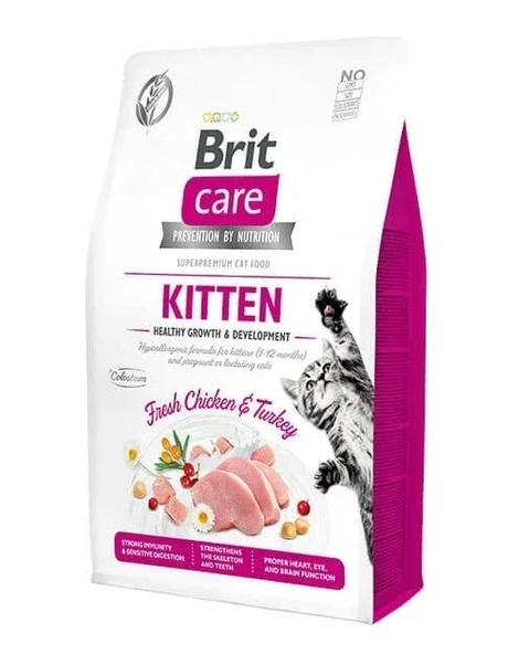 Brit Care Tahılsız Tavuk Etli ve Hindili Açık Yavru Kedi Maması 1 Kg ürün görseli