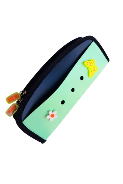 tek bölmeli fermuarlı kalemlik delikli model yeni tarz - Resim 7