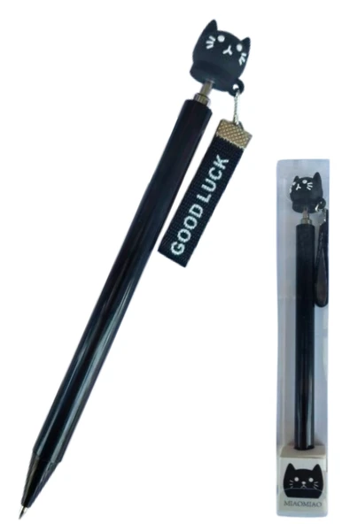 kedicik başlıklı hediyelik 0,7 mm uçlu kalem 1 adet kutulu ürün görseli 1