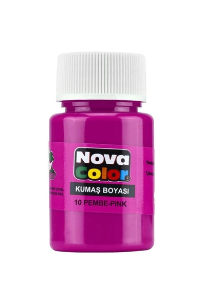 Nova Color Fabric Textile Tekstil Tüp Kumaş Boyası Pembe Renk Kıyafet Elbise Çanta Ayakkabı Pantolon Tshirt - 1