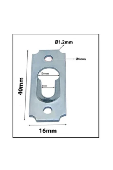 akçehome 10 Ad. Gizli Çerçeve Askısı Bombeli Dar Model - Metal Tablo Askı Aparatı - Vidalı Resim Asma Kancası - 2