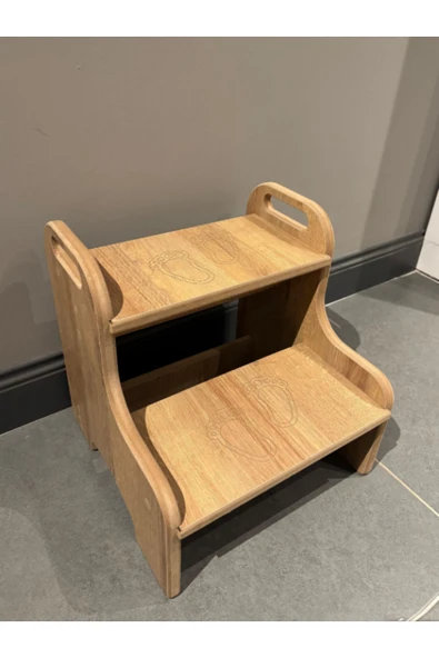 akçehome Mdf Basamak Tabure Çocuk Banyo Wc Lavabo Merdiven Yükseltici - 1