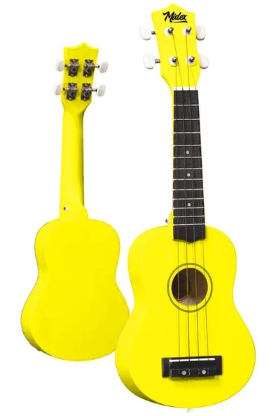 Midex UKX-901YLW Sarı Soprano Ukulele (Askı Çanta Metod Pena) - 3