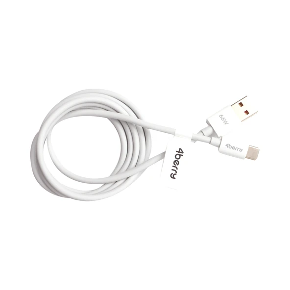 ECO-ACT Beyaz USB-A-C Kablo – 1.2 m, 66 W Hızlı Şarj, Dayanıklı Plastik Yapı - 2