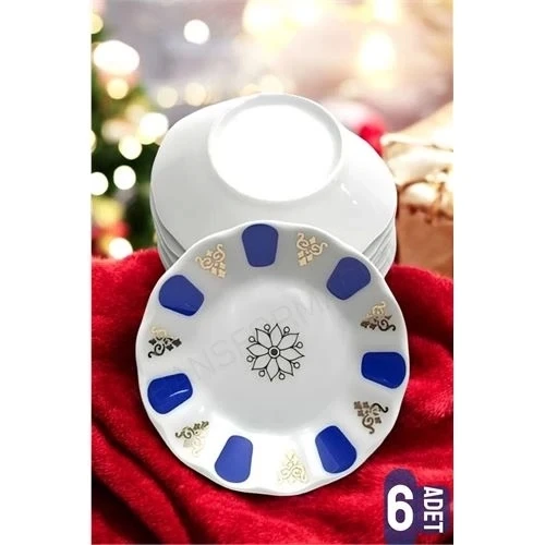 CEYLAN ADAM Melamin Çay Tabağı 6 Adet Geleneksel Türk Çay Bardağı Altlığı