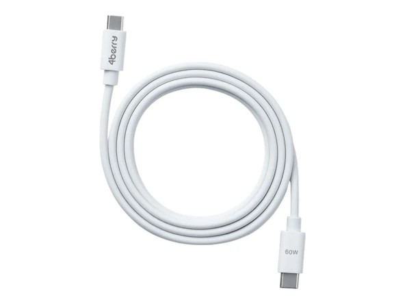 ECO-CCT Beyaz USB-C-C Kablo – 1.2 m, 60 W Hızlı Şarj - 1