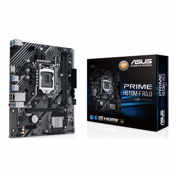 Asus Prime H510M-F R3.0-CSM DDR4 (3200MHz)OC M.2 HDMI PCIe 4.0 1200P mATX Anakart ürün görseli 1