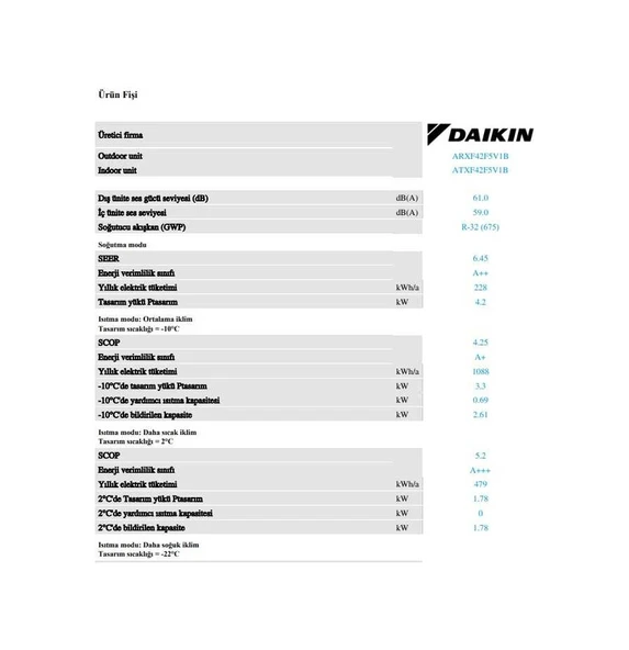 Daikin Siesta Sensira ATXF42F Wifi 14.000 BTU A++ İnverter Klima - Resim 4