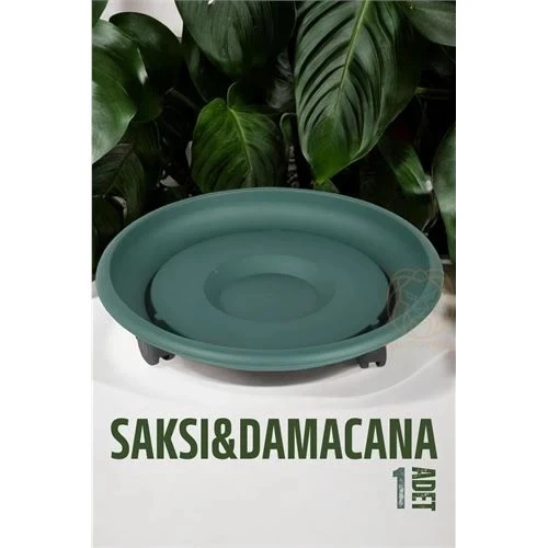 CEYLAN ADAM Tekerlekli Saksı Altığı 37 CM YEŞİL ürün görseli