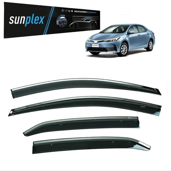 Sunplex Kromlu Cam Rüzgarlığı Toyota Corolla 2013-2018 ile uyumlu ürün görseli 1