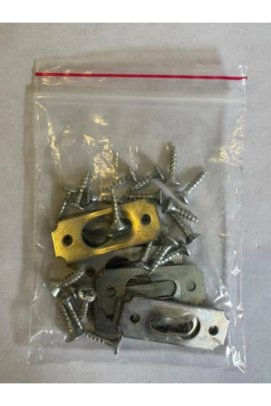 akçehome 10 Ad. Gizli Çerçeve Askısı Bombeli Dar Model - Metal Tablo Askı Aparatı - Vidalı Resim Asma Kancası - 4