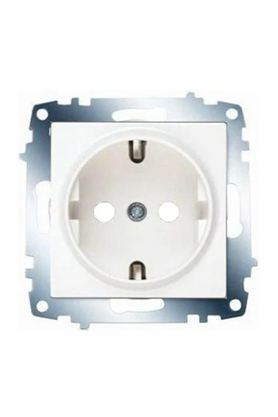 MONO Despina Beyaz Topraklı Priz