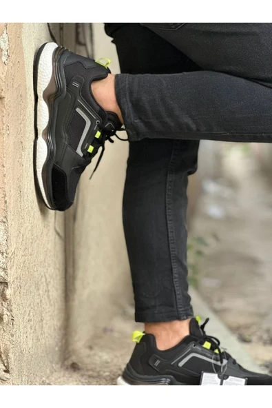 DUNLOP DNP-2469-Siyah Yesil-ERKEK SPOR AYAKKABI - Resim 2