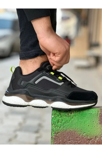 DUNLOP DNP-2469-Siyah Yesil-ERKEK SPOR AYAKKABI - Resim 3