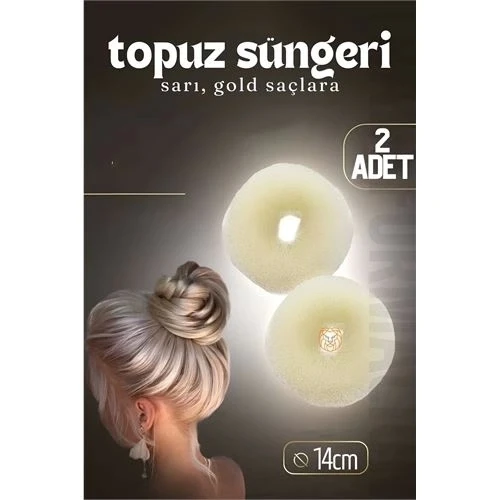 CEYLAN ADAM Gold Saç Topuz Süngeri 2 ADET 14 CM Çap 6 cm Kalınlık ürün görseli 1