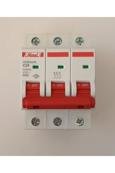 Himel 3*25a C Tipi 4,5ka Otomatik Sigorta-hdb3whl3c25
