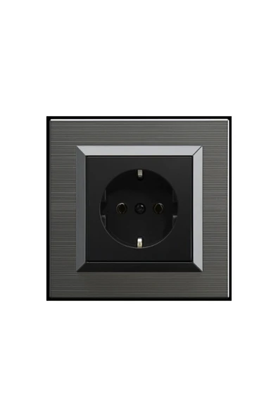 Tenda 4 Adet Ovivo Quantum Manyetik Gri Topraklı Priz + Çerçeve Dahildir ürün görseli 1