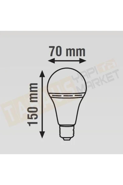 Global 9w E27 Şarjlı Led Ampul 6500k Beyaz Işık