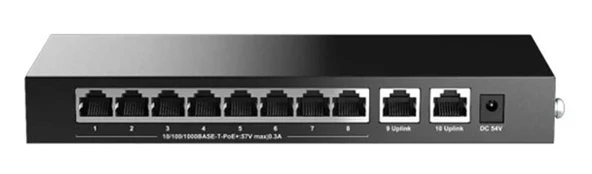 H3C Magic BS210T-HP 8 Port Poe+ 2 Port Uplink 10-100-1000 Mbps 110W Metal Kasa Swich - Resim 2