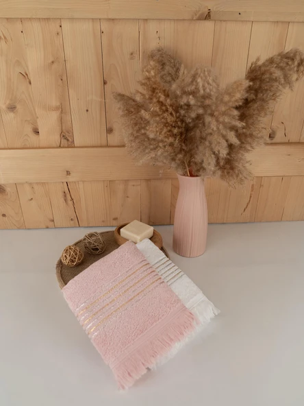 Pamuklu İkili 50x80 cm Çizgili Renkli Modern Havlu Seti Baveno ürün görseli 1