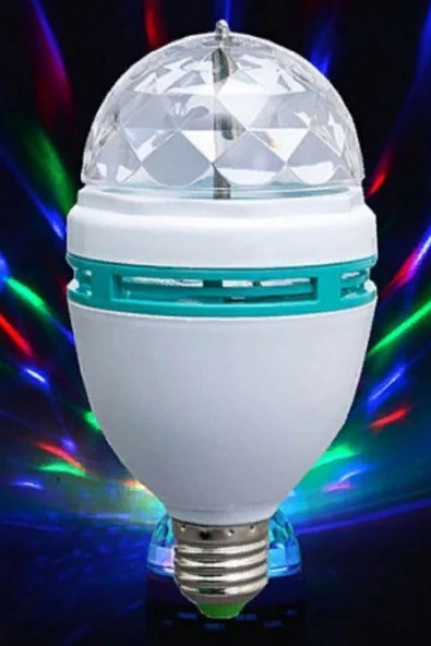 Led 3w Disko Ampul Renkli
