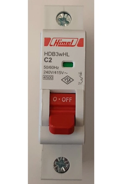 Himel 1x2a C Tipi 4,5ka Otomatik Sigorta-hdb3whl1c2